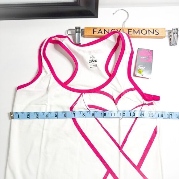 Zumba Women’s Party in Pink Breast Cancer Awareness Racerback Tank Top - Picture 8 of 12